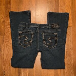 Silver Aiko Mid Boot Blue Denim Jeans Size W30/L31